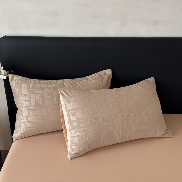 91家纺网 家纺一手货源 找家纺 雅萱家纺 2026新款60支提花全棉四件套 经典-卡其