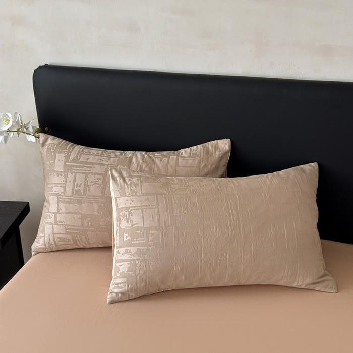 91家纺网 家纺一手货源 找家纺 雅萱家纺 2026新款60支提花全棉四件套 经典-卡其