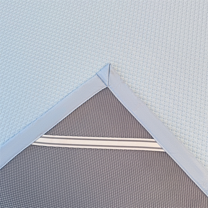 91家纺网 家纺一手货源 找家纺 喜居 2026新款PE凉感小熊刺绣平席席子凉席 PE凉感刺绣平席-Mr. Bear-蓝