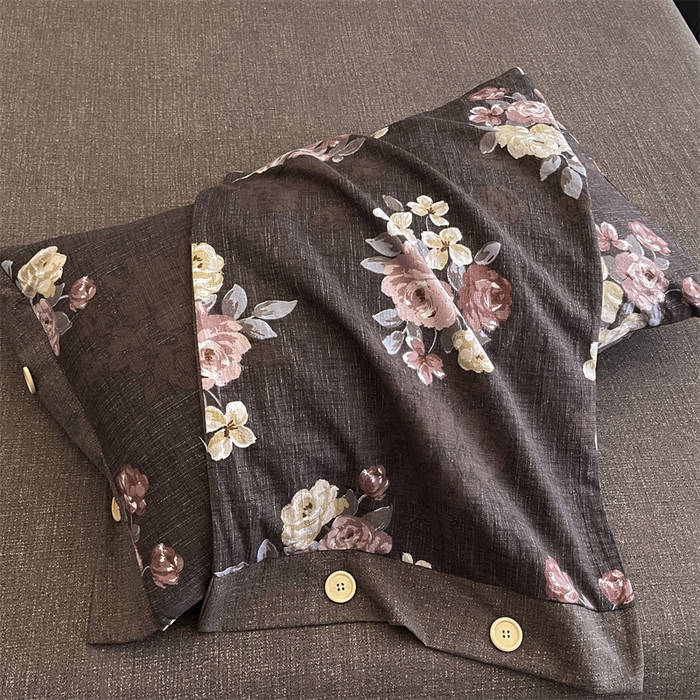 91家纺网 家纺一手货源 找家纺 （总）圣比熊 2026新款A类原麻纽扣枕套宿舍单只枕芯套枕头套一对装枕芯内胆套