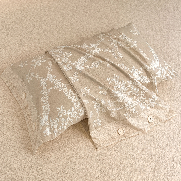 91家纺网 家纺一手货源 找家纺 （总）圣比熊 2026新款A类原麻纽扣枕套宿舍单只枕芯套枕头套一对装枕芯内胆套