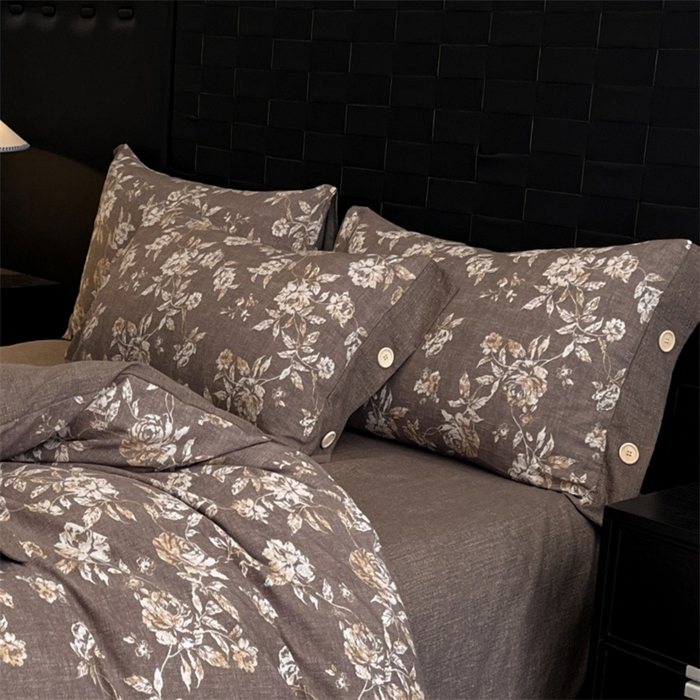 91家纺网 家纺一手货源 找家纺 圣比熊 2026新款A类原麻纽扣枕套宿舍单只枕芯套枕头套一对装枕芯内胆套 金锦