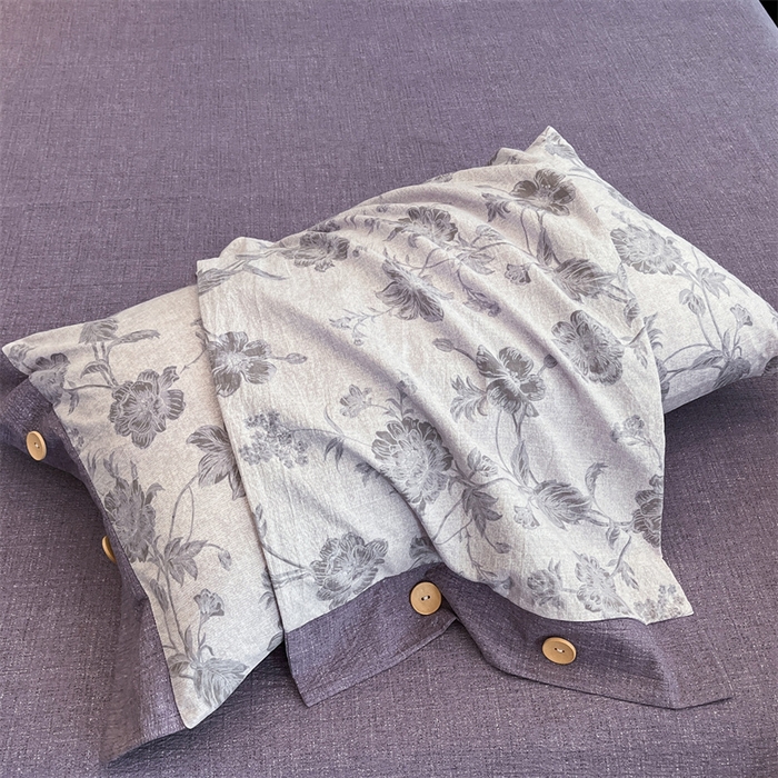 圣比熊 2026新款A类原麻纽扣枕套宿舍单只枕芯套枕头套一对装枕芯内胆套 南笙