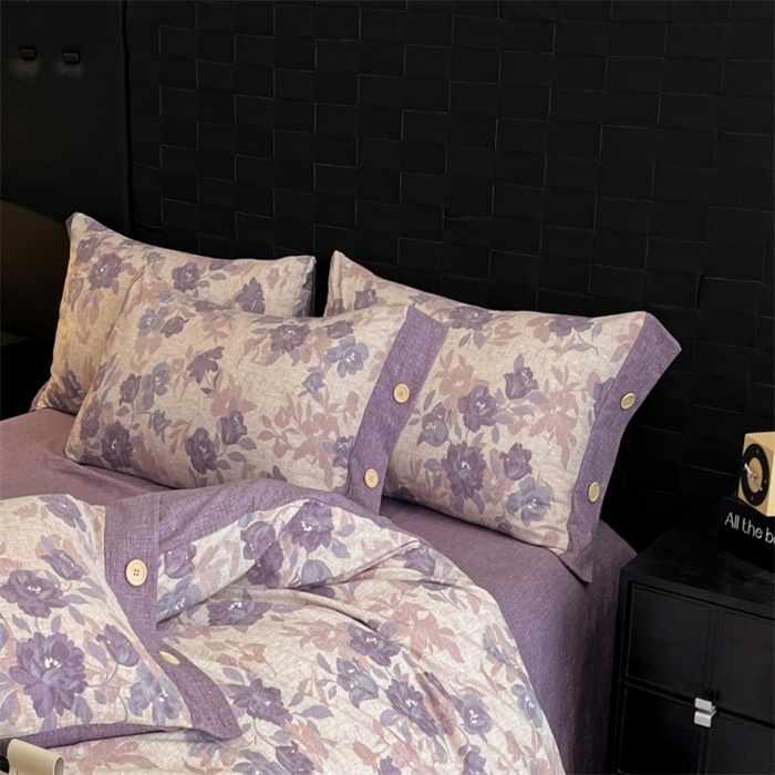 91家纺网 家纺一手货源 找家纺 梦舒羽 2026新款A类原麻纽扣枕套宿舍单只枕芯套枕头套一对装枕芯内胆套 安紫