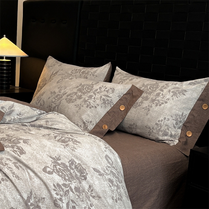 91家纺网 家纺一手货源 找家纺 梦舒羽 2026新款A类原麻纽扣枕套宿舍单只枕芯套枕头套一对装枕芯内胆套 古堡花园-咖