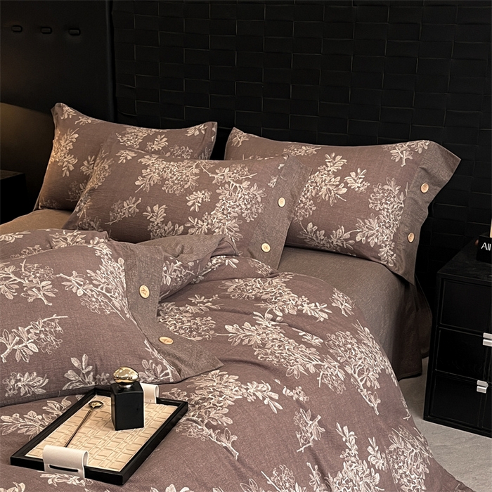 91家纺网 家纺一手货源 找家纺 梦舒羽 2026新款A类原麻纽扣枕套宿舍单只枕芯套枕头套一对装枕芯内胆套 秋意浓