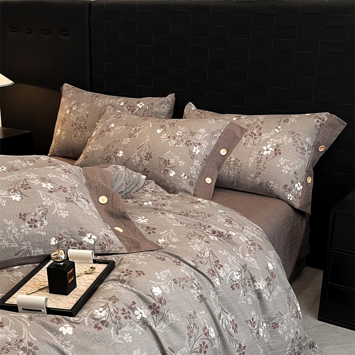 91家纺网 家纺一手货源 找家纺 梦舒羽 2026新款A类原麻纽扣枕套宿舍单只枕芯套枕头套一对装枕芯内胆套 山花浪漫