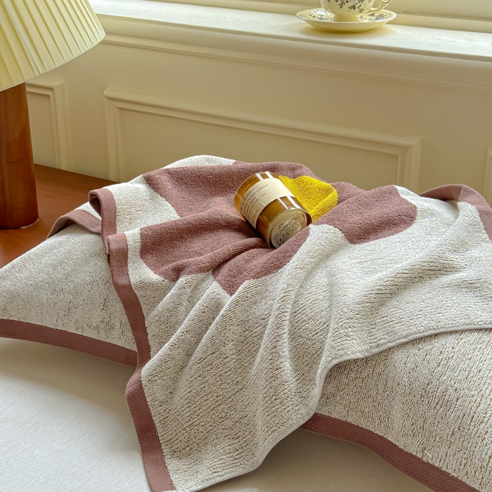 91家纺网 家纺一手货源 找家纺 乐家毛巾被（工厂自产自销） 2026新款A类全棉纯棉色织提花抗菌毛圈枕巾 棕色向阳花