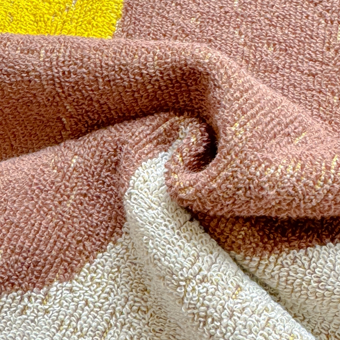 91家纺网 家纺一手货源 找家纺 乐家毛巾被（工厂自产自销） 2026新款A类全棉纯棉色织提花抗菌毛圈枕巾 棕色向阳花