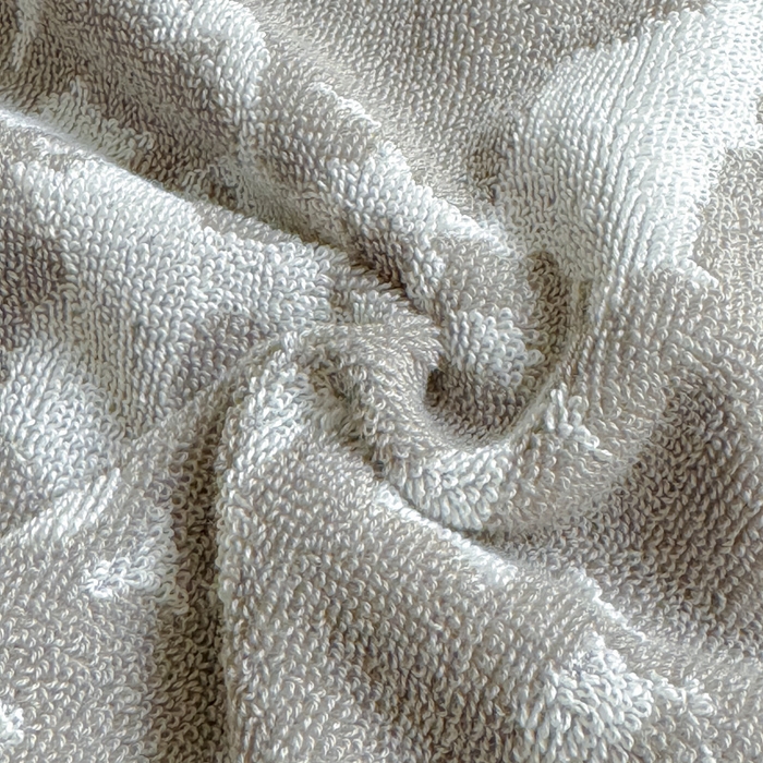 91家纺网 家纺一手货源 找家纺 乐家毛巾被（工厂自产自销） 2026新款A类全棉纯棉色织提花抗菌毛圈枕巾 斑斓灰