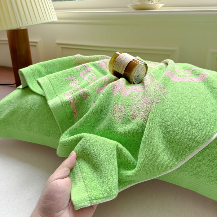 91家纺网 家纺一手货源 找家纺 乐家毛巾被（工厂自产自销） 2026新款A类全棉纯棉色织提花抗菌毛圈枕巾 蝶影
