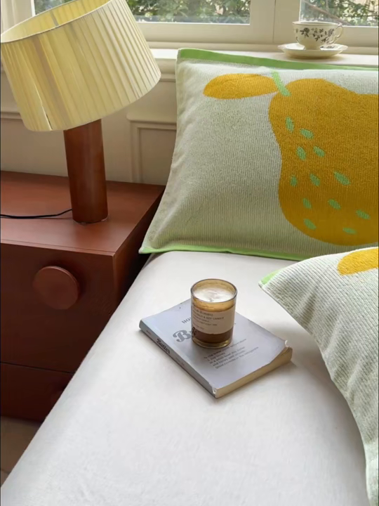 91家纺网 家纺一手货源 找家纺 乐家毛巾被（工厂自产自销） 2026新款A类全棉纯棉色织提花抗菌毛圈枕巾 绿边鸭梨