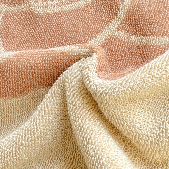 91家纺网 家纺一手货源 找家纺 乐家毛巾被（工厂自产自销） 2026新款A类全棉纯棉色织提花抗菌毛圈枕巾 玫瑰物语黄