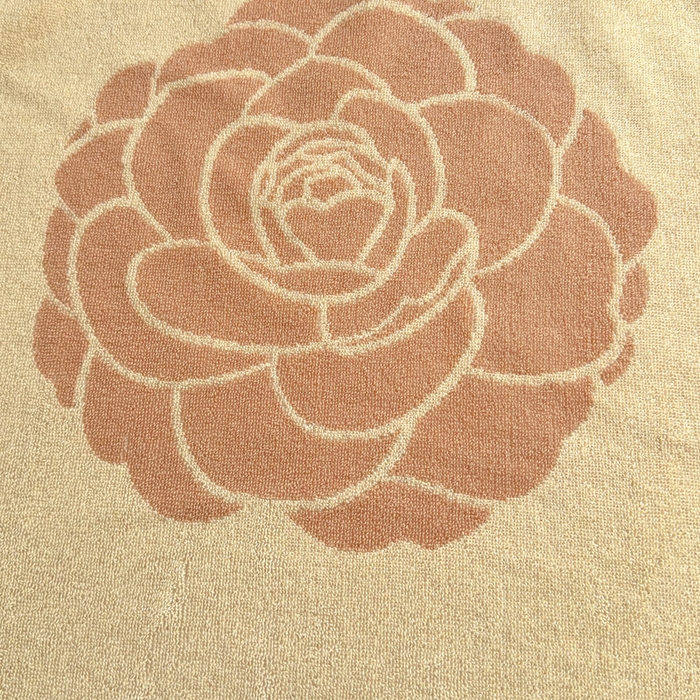 91家纺网 家纺一手货源 找家纺 乐家毛巾被（工厂自产自销） 2026新款A类全棉纯棉色织提花抗菌毛圈枕巾 玫瑰物语黄