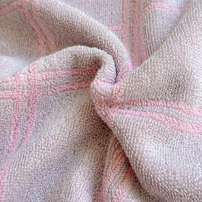 91家纺网 家纺一手货源 找家纺 乐家毛巾被（工厂自产自销） 2026新款A类全棉纯棉色织提花抗菌毛圈枕巾 紫色格子