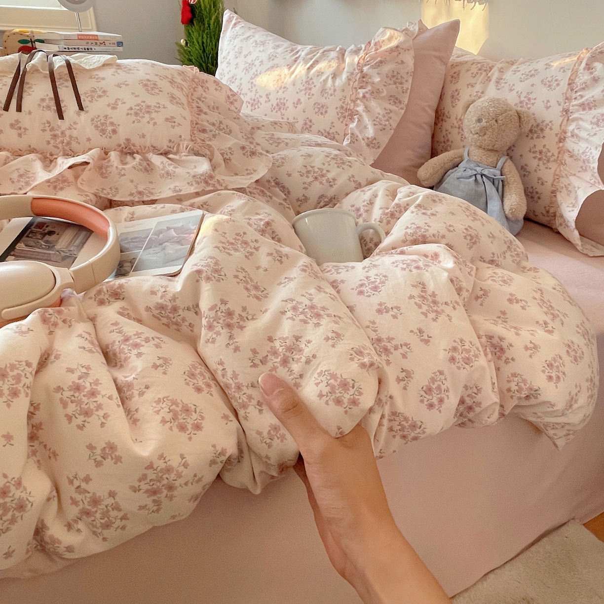 91家纺网 家纺一手货源 找家纺 （总）栩裕纺织 2026新款A类云朵锦花边四件套