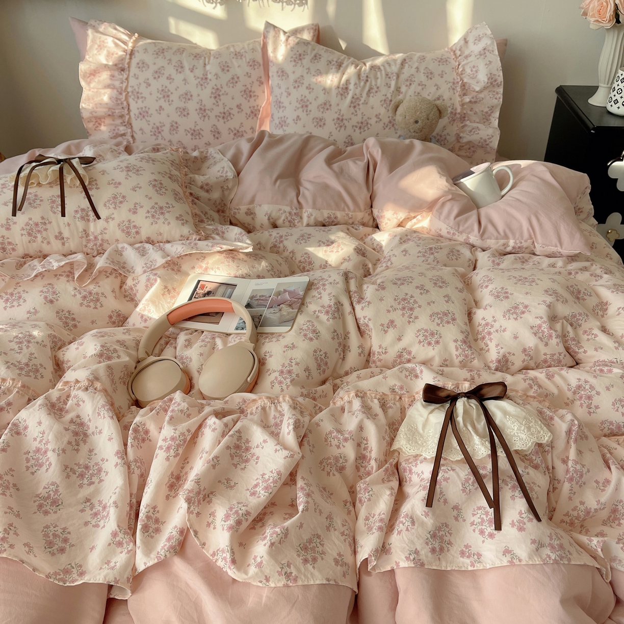 91家纺网 家纺一手货源 找家纺 （总）栩裕纺织 2026新款A类云朵锦花边四件套