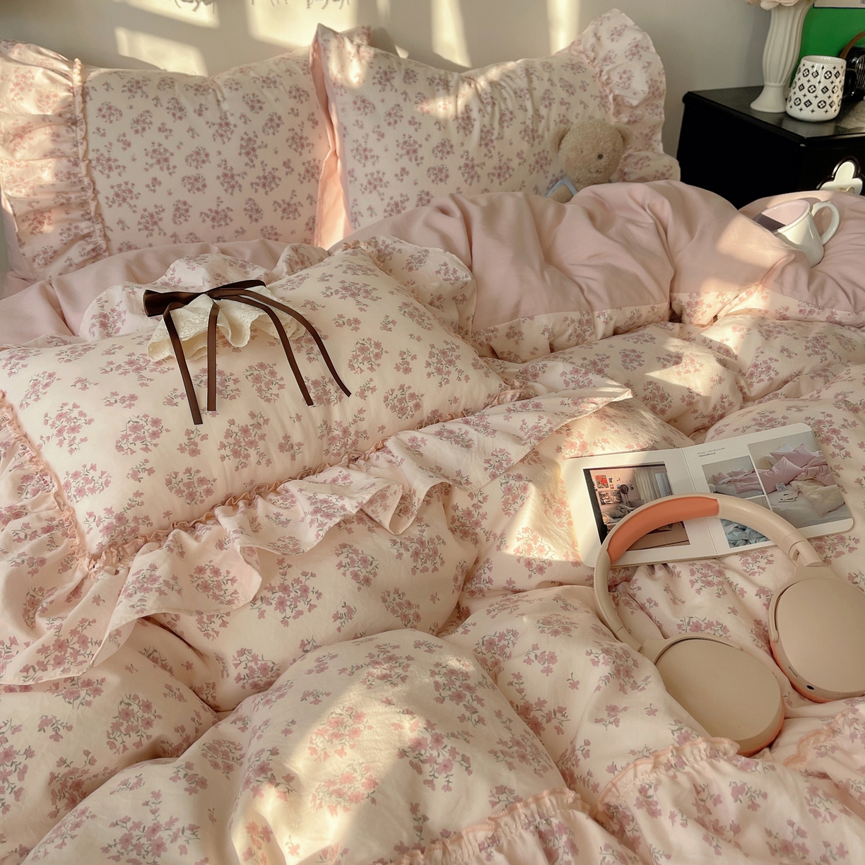 91家纺网 家纺一手货源 找家纺 （总）栩裕纺织 2026新款A类云朵锦花边四件套