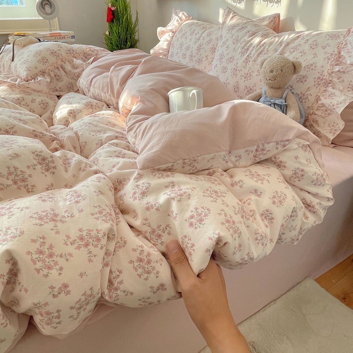 91家纺网 家纺一手货源 找家纺 （总）栩裕纺织 2026新款A类云朵锦花边四件套