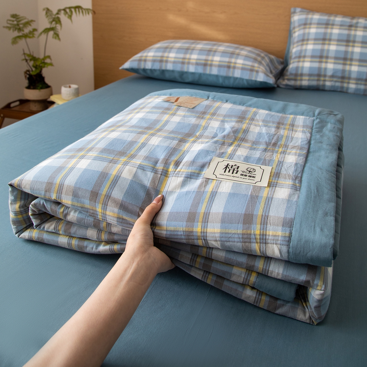 91家纺网 家纺一手货源 找家纺 （总）安琪家纺 2026春夏新款色织水洗棉棉花夏被夏凉被空调被