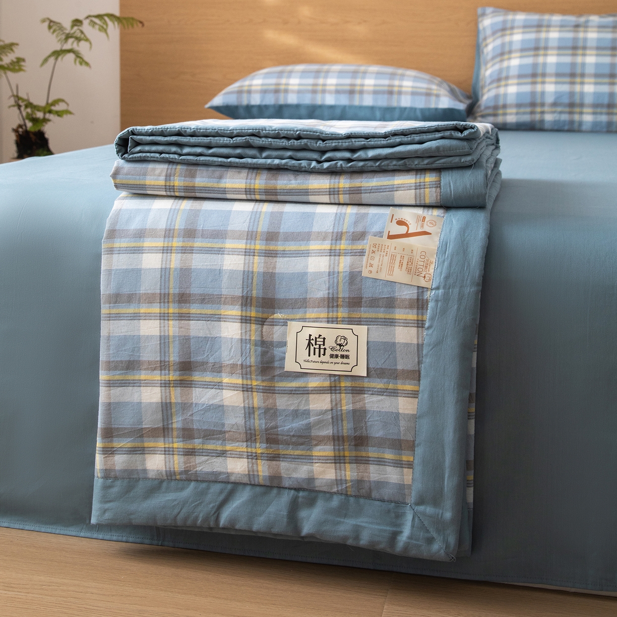 91家纺网 家纺一手货源 找家纺 （总）安琪家纺 2026春夏新款色织水洗棉棉花夏被夏凉被空调被