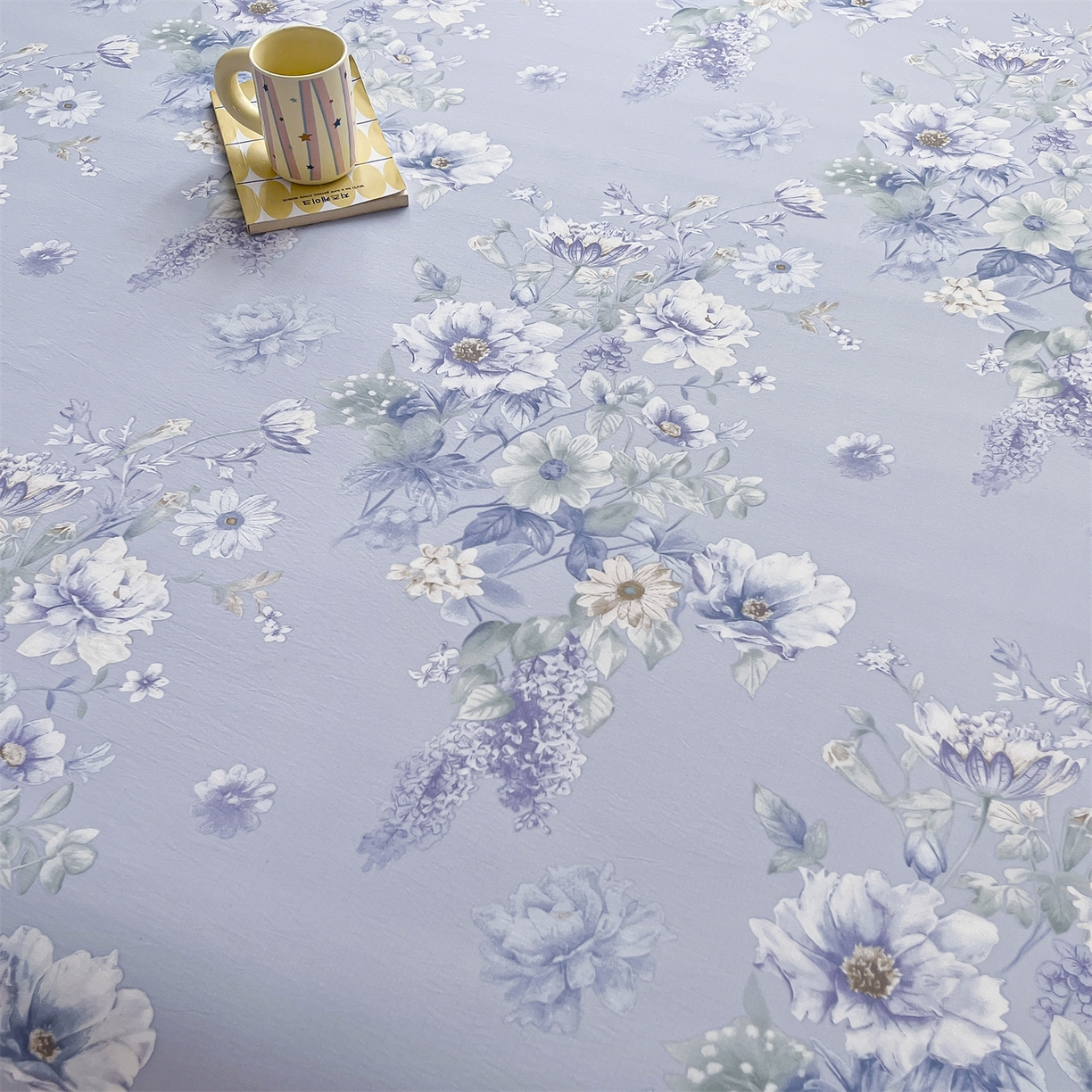 91家纺网 家纺一手货源 找家纺 慕木家纺 2026新款A类纯色印花慕丝棉床笠系列（抽空压缩可供跨境）（提供买家秀） 蓝庭叙