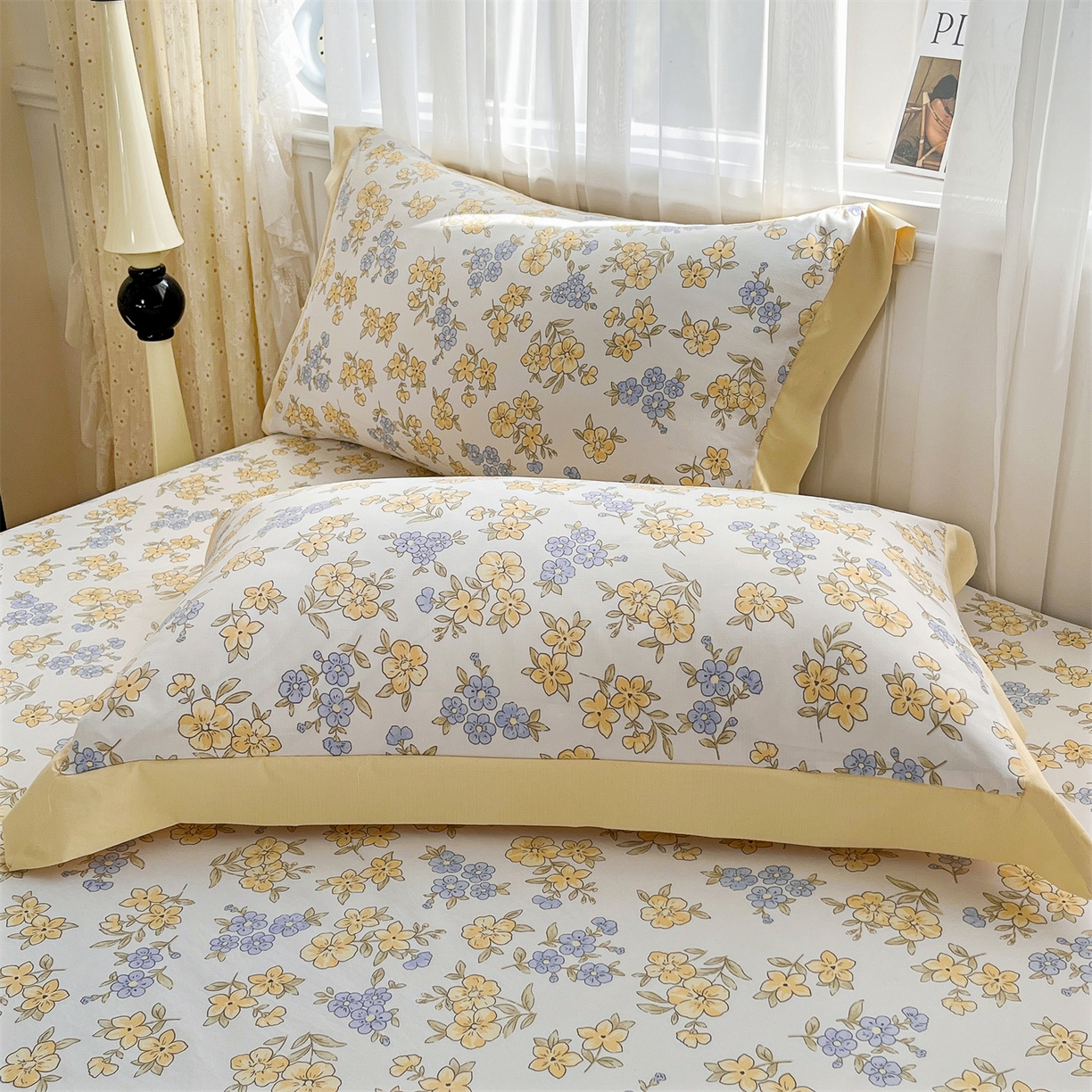 91家纺网 家纺一手货源 找家纺 慕木家纺 2026新款A类纯色印花慕丝棉床笠系列（抽空压缩可供跨境）（提供买家秀） 金兰