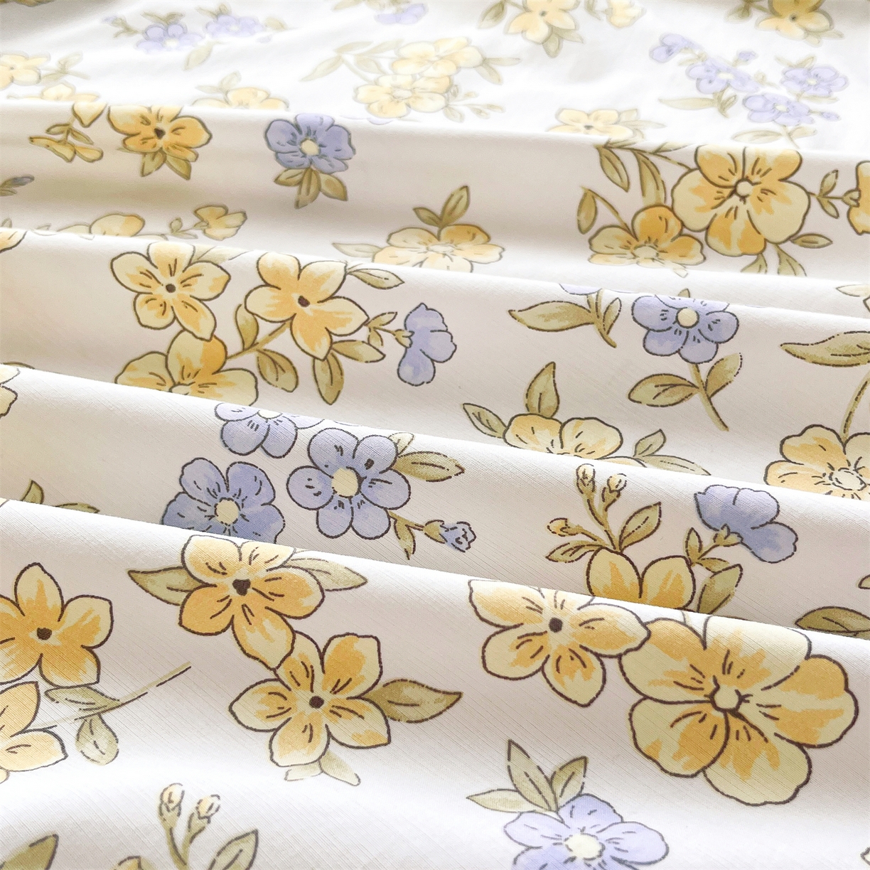 91家纺网 家纺一手货源 找家纺 慕木家纺 2026新款A类纯色印花慕丝棉床笠系列（抽空压缩可供跨境）（提供买家秀） 金兰