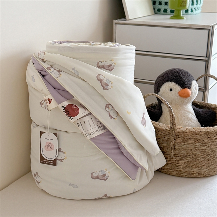 91家纺网 家纺一手货源 找家纺 （总）暖生活 2026新款A类冰皮氨纶凉感夏被 被子被芯