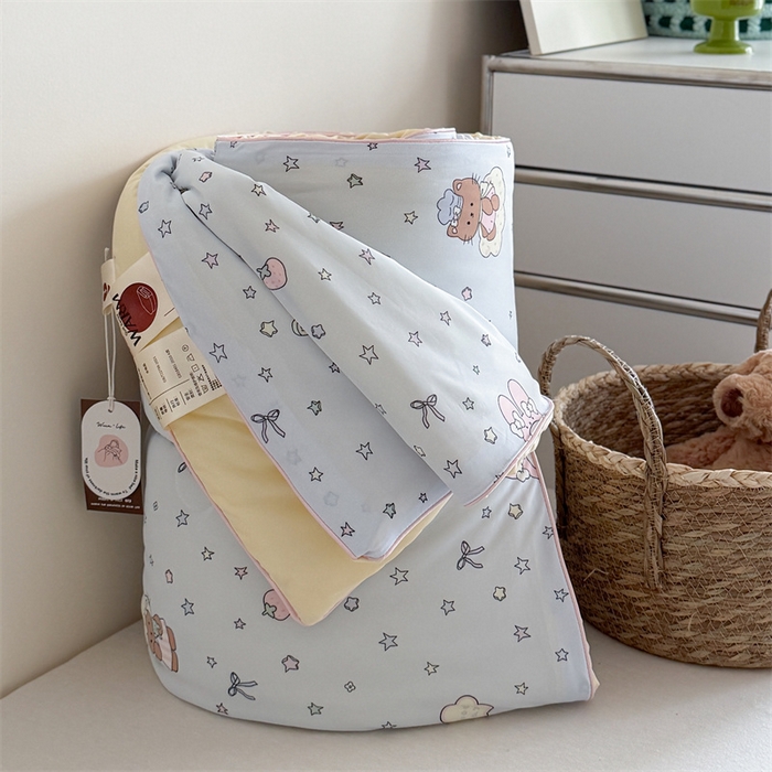 91家纺网 家纺一手货源 找家纺 （总）暖生活 2026新款A类冰皮氨纶凉感夏被 被子被芯