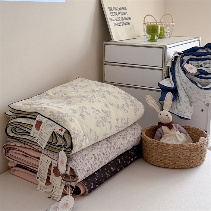 91家纺网 家纺一手货源 找家纺 暖生活 2026新款A类冰皮氨纶凉感夏被 被子被芯 组合图仅展示