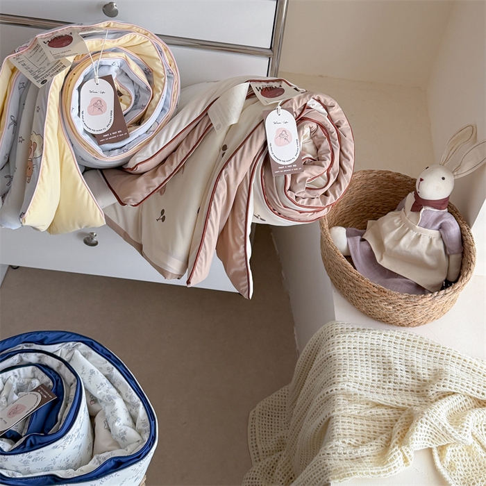 91家纺网 家纺一手货源 找家纺 暖生活 2026新款A类冰皮氨纶凉感夏被 被子被芯 组合图仅展示