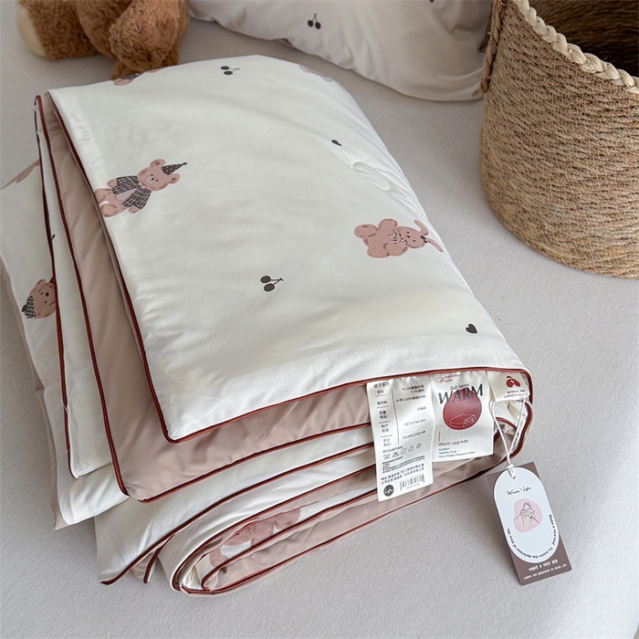 91家纺网 家纺一手货源 找家纺 暖生活 2026新款A类冰皮氨纶凉感夏被 被子被芯 咖熊