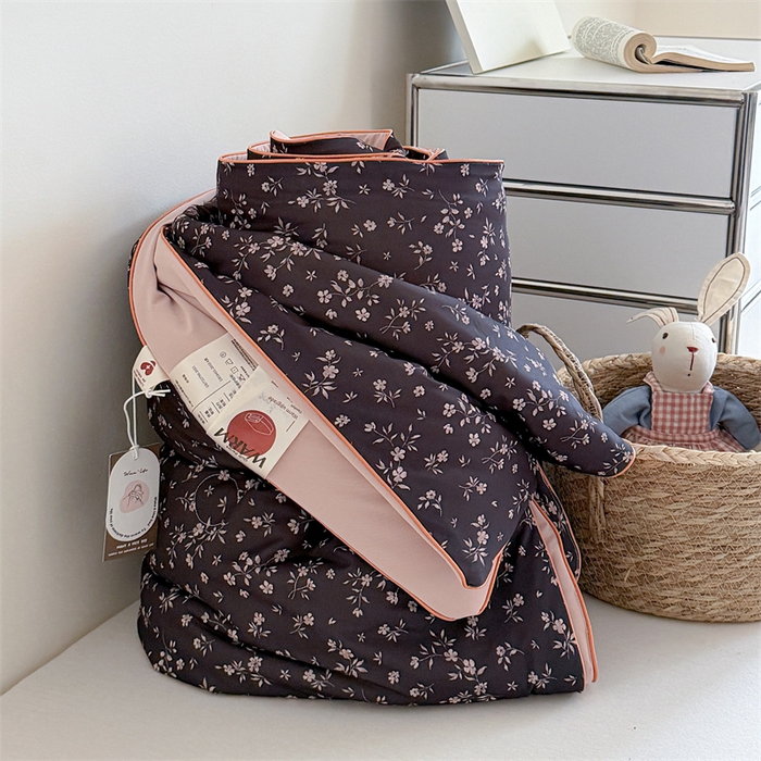 暖生活 2026新款A类冰皮氨纶凉感夏被 被子被芯 暮粉樱花