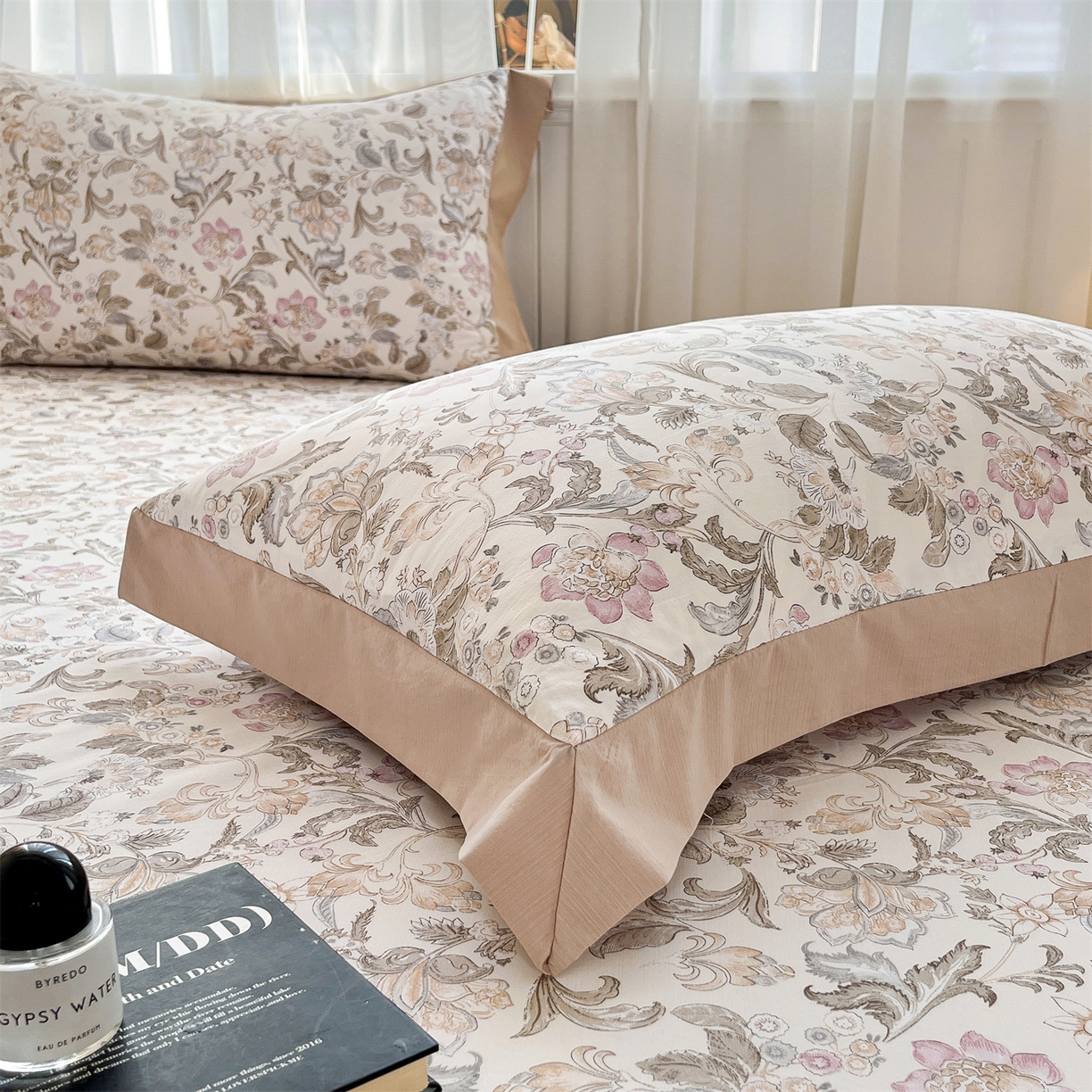 91家纺网 家纺一手货源 找家纺 慕木家纺 2026新款A类纯色印花慕丝棉床笠系列（抽空压缩可供跨境）（提供买家秀） 锦芙