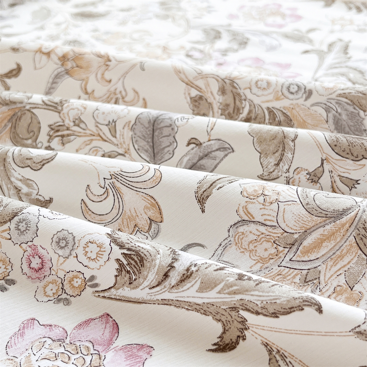 91家纺网 家纺一手货源 找家纺 慕木家纺 2026新款A类纯色印花慕丝棉床笠系列（抽空压缩可供跨境）（提供买家秀） 锦芙