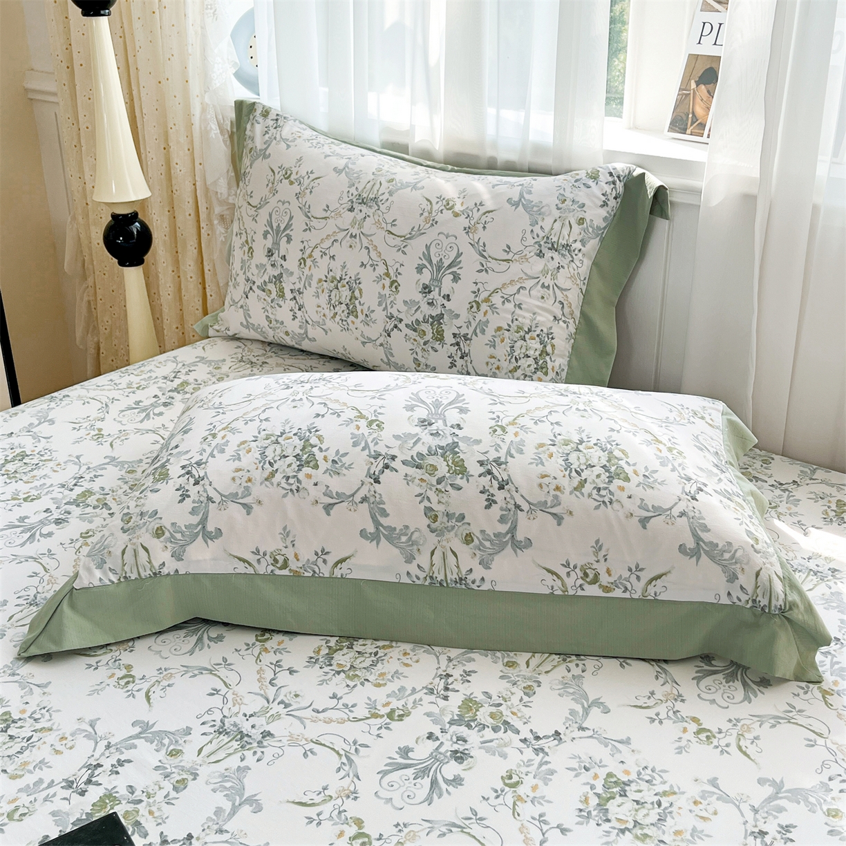 91家纺网 家纺一手货源 找家纺 慕木家纺 2026新款A类纯色印花慕丝棉床笠系列（抽空压缩可供跨境）（提供买家秀） 清漫