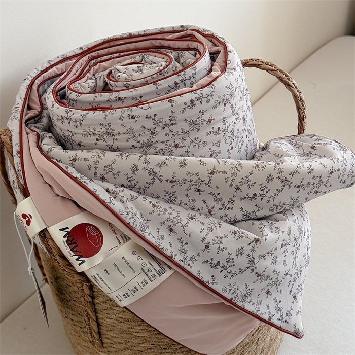 91家纺网 家纺一手货源 找家纺 暖生活 2026新款A类冰皮氨纶凉感夏被 被子被芯 晚香玉