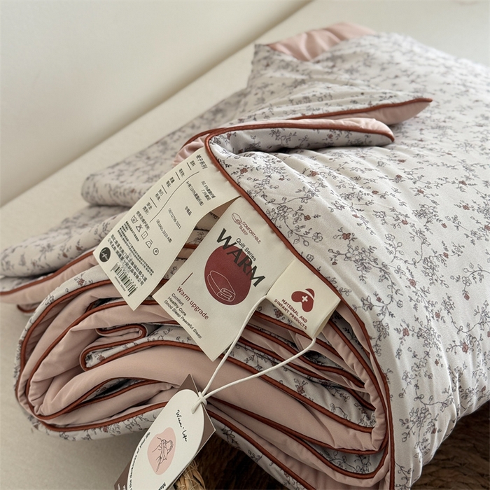 91家纺网 家纺一手货源 找家纺 暖生活 2026新款A类冰皮氨纶凉感夏被 被子被芯 晚香玉