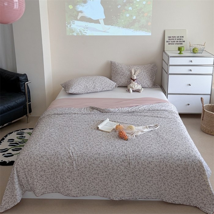 91家纺网 家纺一手货源 找家纺 暖生活 2026新款A类冰皮氨纶凉感夏被 被子被芯 晚香玉