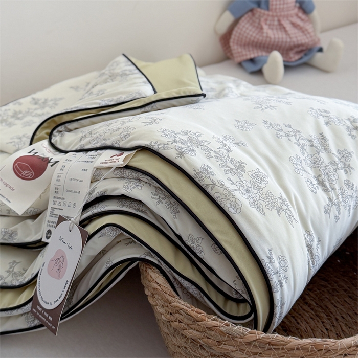91家纺网 家纺一手货源 找家纺 暖生活 2026新款A类冰皮氨纶凉感夏被 被子被芯 午夜巴黎