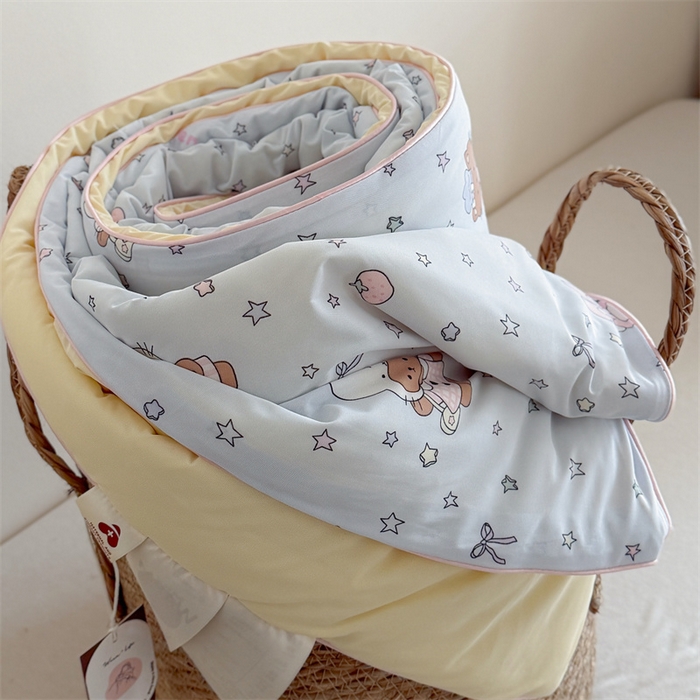 91家纺网 家纺一手货源 找家纺 暖生活 2026新款A类冰皮氨纶凉感夏被 被子被芯 星眠小猫