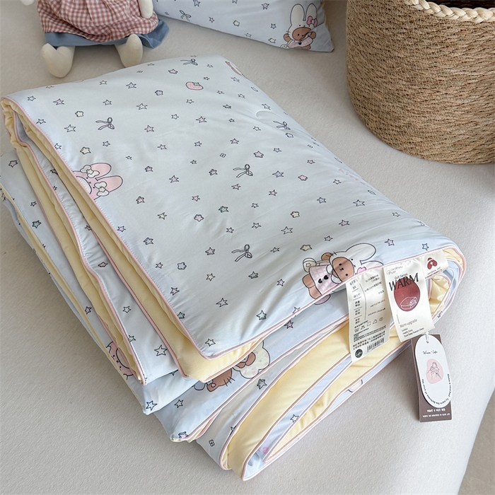 91家纺网 家纺一手货源 找家纺 暖生活 2026新款A类冰皮氨纶凉感夏被 被子被芯 星眠小猫