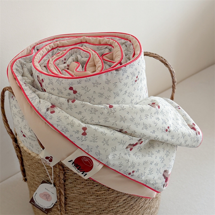 91家纺网 家纺一手货源 找家纺 暖生活 2026新款A类冰皮氨纶凉感夏被 被子被芯 樱桃小马