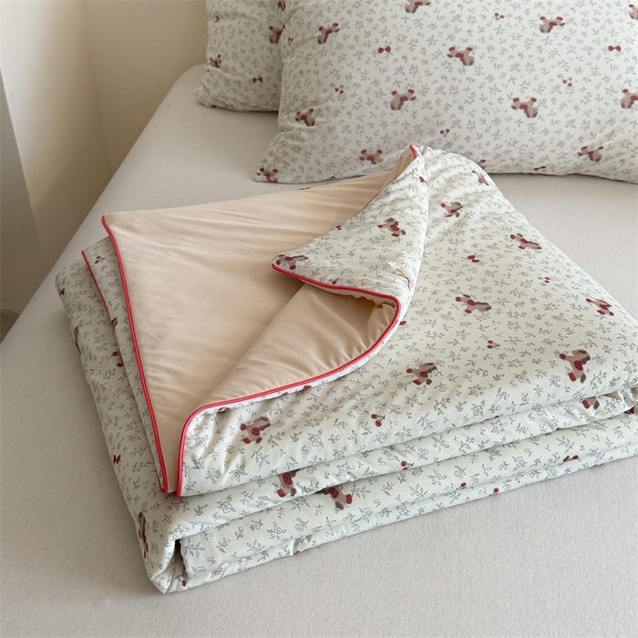 91家纺网 家纺一手货源 找家纺 暖生活 2026新款A类冰皮氨纶凉感夏被 被子被芯 樱桃小马