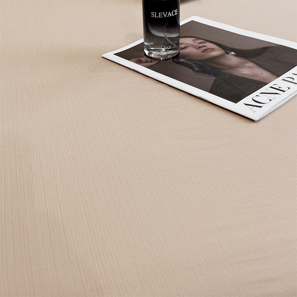 91家纺网 家纺一手货源 找家纺 慕木家纺 2026新款A类纯色印花慕丝棉床笠系列（抽空压缩可供跨境）（提供买家秀） 莫奈咖