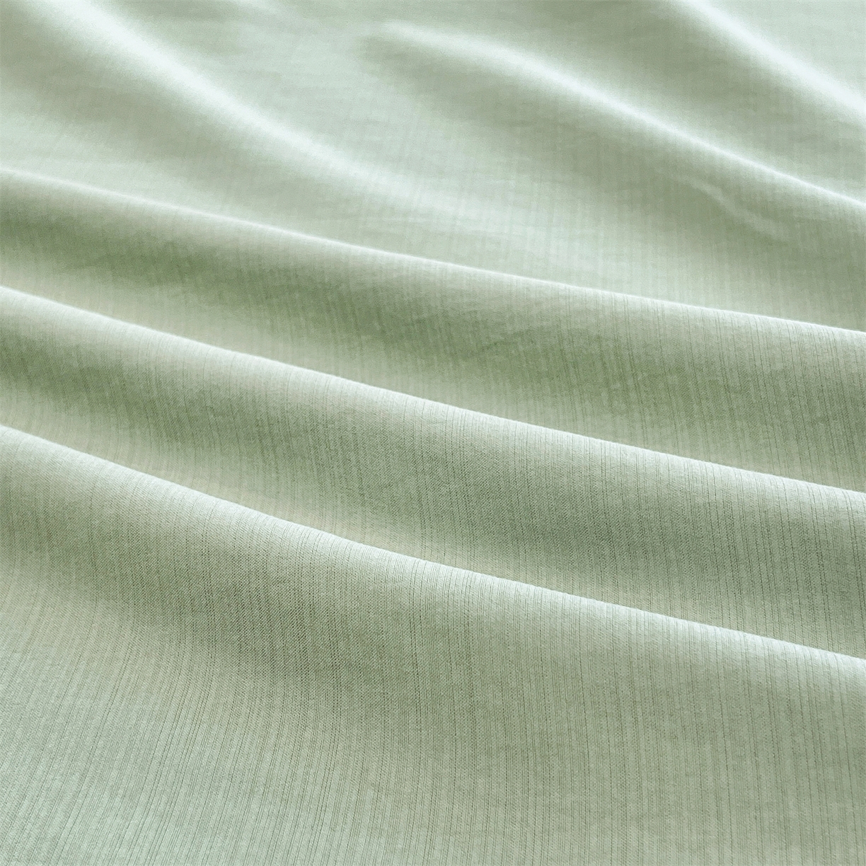 91家纺网 家纺一手货源 找家纺 慕木家纺 2026新款A类纯色印花慕丝棉床笠系列（抽空压缩可供跨境）（提供买家秀） 抹茶绿