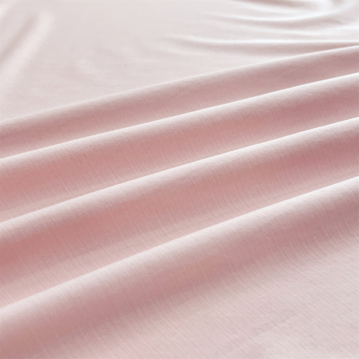 91家纺网 家纺一手货源 找家纺 慕木家纺 2026新款A类纯色印花慕丝棉床笠系列（抽空压缩可供跨境）（提供买家秀） 少女粉