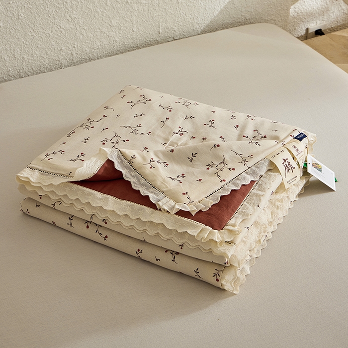 91家纺网 家纺一手货源 找家纺 （总）蜜柚 2026新款麻本纪韩版复古雨露棉麻夏被夏凉被空调被