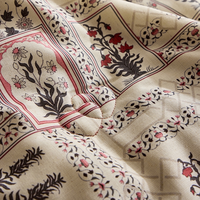 91家纺网 家纺一手货源 找家纺 蜜柚 2026新款麻本纪韩版复古雨露棉麻夏被夏凉被空调被 幸运草